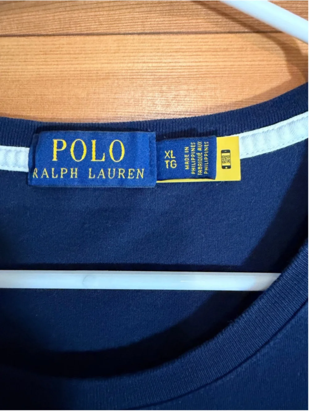 Polo Ralph Lauren red and blue cotton color block logo Tshirt men’s XL